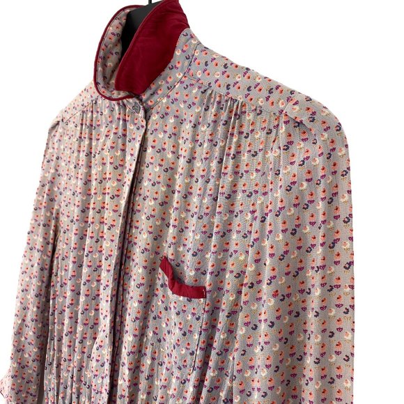 Vintage DÉPÈCHE MODE Crée á Paris Floral Pleated Dress Made in USA - Picture 7 of 16